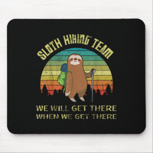 Funny Sloth Wanderteam Retro Vintager Sloth 80er Mousepad
