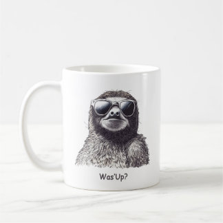 Funny Sloth Wearing Sonnenbrille Coffee Cup - Kaffeetasse