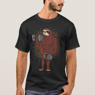 Funny Sloth Workout Gewichtheben Übungsym Ra T-Shirt