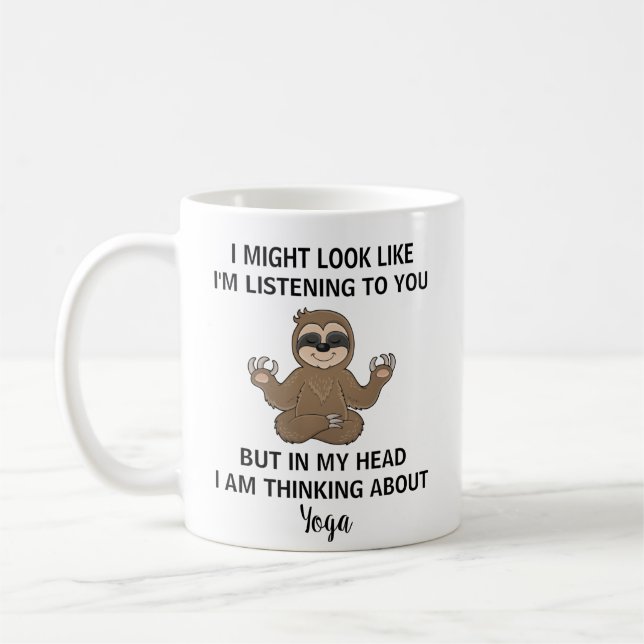 Funny Sloth Yoga Tasse Geschenk für Yoga Lehrer Ta (Links)