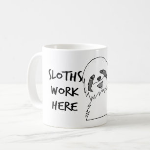 Funny Sloths arbeiten hier Coffee Tasse