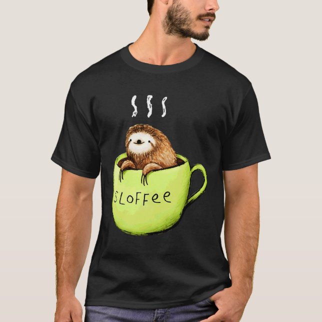 Funny Sloths Sloffee T-Shirt (Vorderseite)