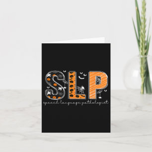 Funny Slp Halloween Kostüm Pumpkin Fall Skelett Karte