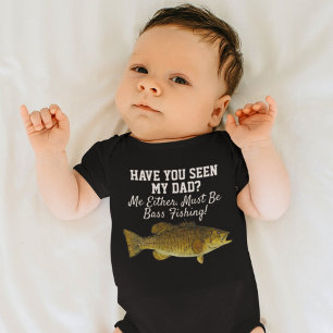 Funny Smallmouth Bass Fischen Vater Fischen Baby Strampler