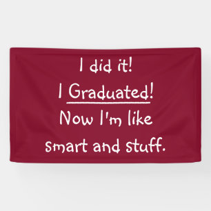 Funny Smart Graduate Graduate Party Spaß Dekoratio Banner