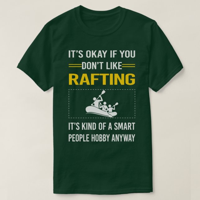 Funny Smart People Rafting T-Shirt (Design vorne)