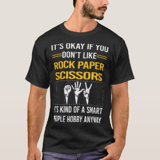 Funny Smart People Rock Paper Scissy T - Shirt