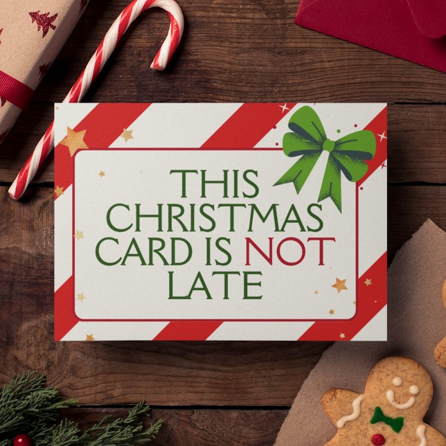 Funny Smart Unique Beled Weihnachten (This belated Christmas card explains that you are in fact right in sending a card well into January!)