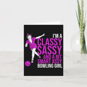 Funny Smart Y Bowling Girl Gift für Cly Bowler Wom Karte