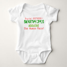 Funny Smartphones Digital Distress Red Green Baby Strampler