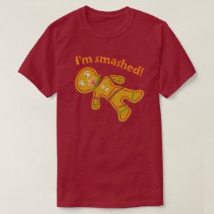 Funny Smashed Gingerbrot Mann Weihnachten T-Shirt