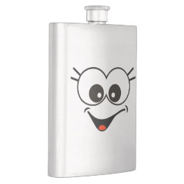 Funny, Smile Face Classic Flask Flachmann