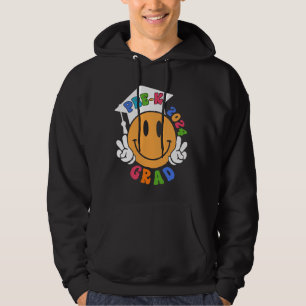 Funny Smile Face Out School Pre-K Abschluss 2024 Hoodie