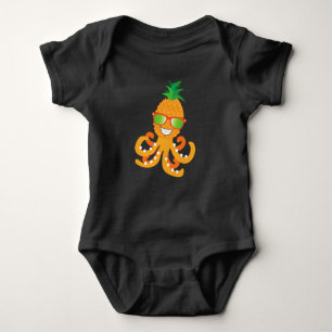 FUNNY SMILY EXOTIC TROPICAL PINEAPPLE OCTOPUS BABY STRAMPLER