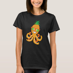 FUNNY SMILY EXOTIC TROPICAL PINEAPPLE OCTOPUS T-Shirt