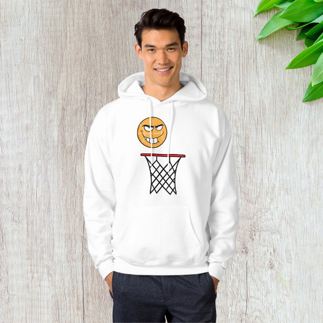 Funny Smirking Basketball Face Dunking Hoodie (Von Creator hochgeladen)