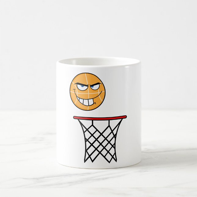 Funny Smirking Basketball Face Dunking Kaffeetasse (Von Creator hochgeladen)