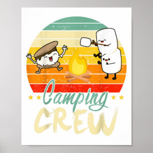 Funny Smore Camping Crew Familiencamper Kindergart Poster