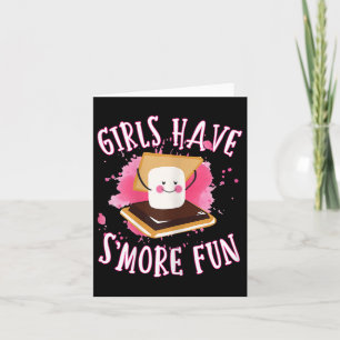 Funny Smores Camping Girls haben Spaß Camper G Karte