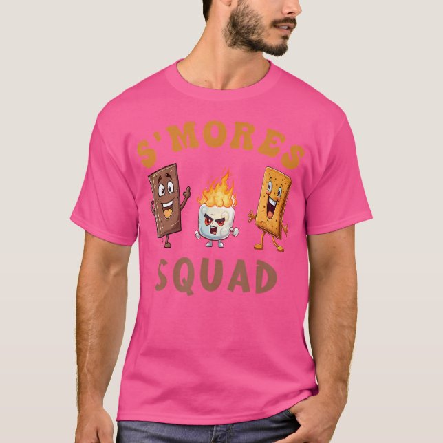 Funny Smores S'Mores Marshmallows Squad Camping Ca T-Shirt (Vorderseite)