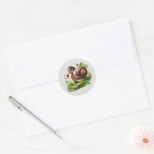 Funny snail mail runder aufkleber