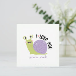 Funny Snail Valentinstag Grußkarte Feiertagskarte