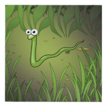 Funny Snake Cartoon Anpassbare Leinwand Kunst, Dic