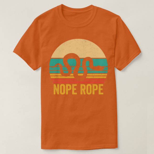 Funny Snake Nope Rope Retro T-Shirt (Design vorne)