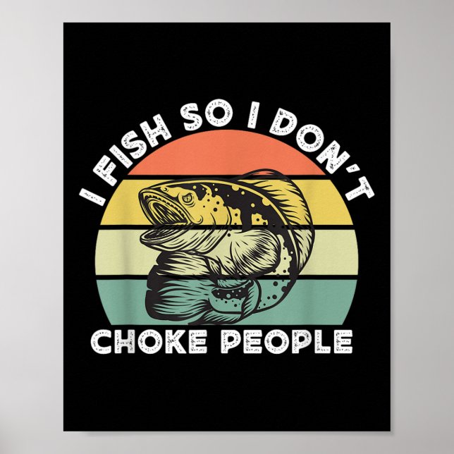 Funny Snakehead Fischen Retro I Fischen So ich Don Poster (Vorne)