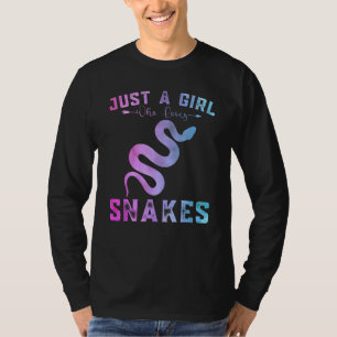 Funny Snakes Lover Girls Just A Girls, Lieben SA T-Shirt