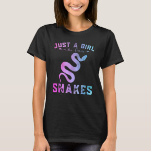 Funny Snakes Lover Girls Just A Girls, Lieben SA T-Shirt