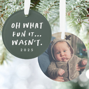 Funny snarkgreen ein Foto Weihnachten Ornament