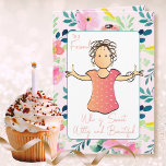 Funny Snarky Sarcastic Lady Cartoon 70. Geburtstag Karte<br><div class="desc">Diese schöne 70. Geburtstagskarte scheint so süß zu sein,  aber die Botschaft im Inneren verleiht Ihrem Gruß ein wenig Schnickschnack:)</div>