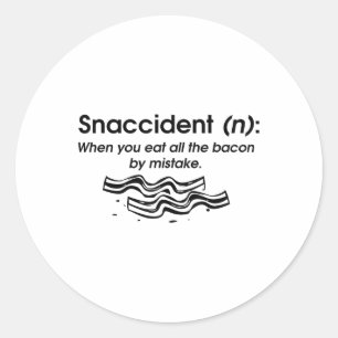 Funny Sndisaster Bacon Art für Kindermänner Frauen Runder Aufkleber