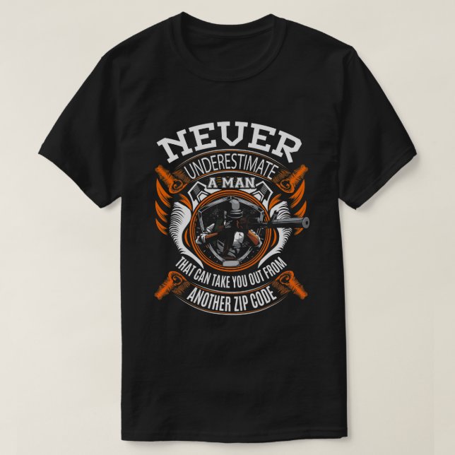 Funny Sniper Militärjargon Veteran nie Undered T-Shirt (Design vorne)