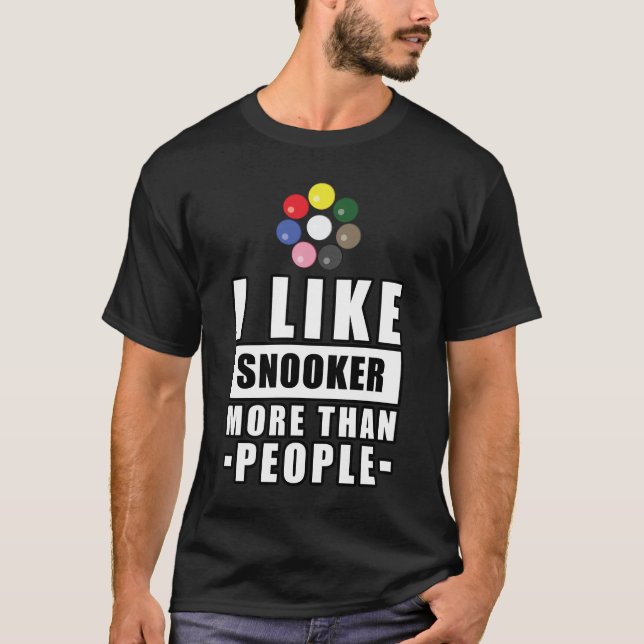 Funny Snooker Design T-Shirt (Vorderseite)