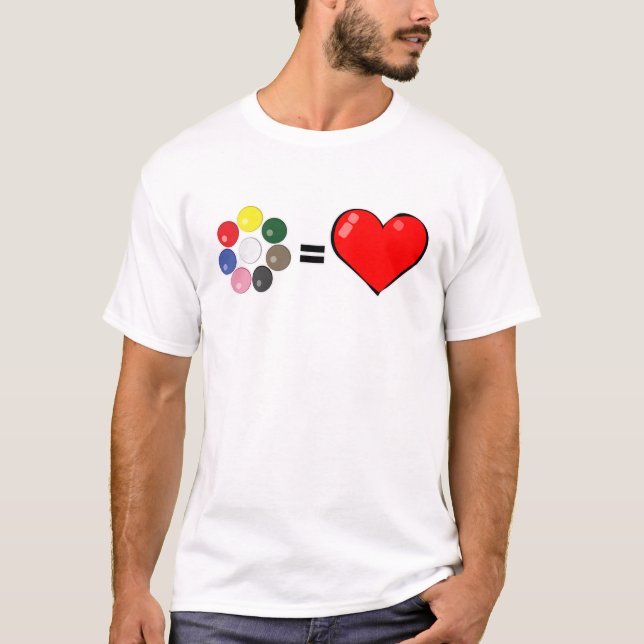 Funny Snooker Design T-Shirt (Vorderseite)