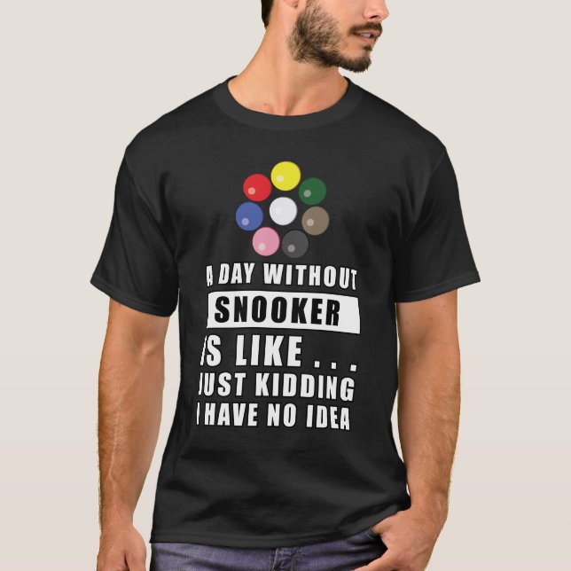Funny Snooker Design T-Shirt (Vorderseite)