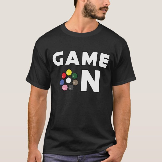 Funny Snooker Design T-Shirt (Vorderseite)