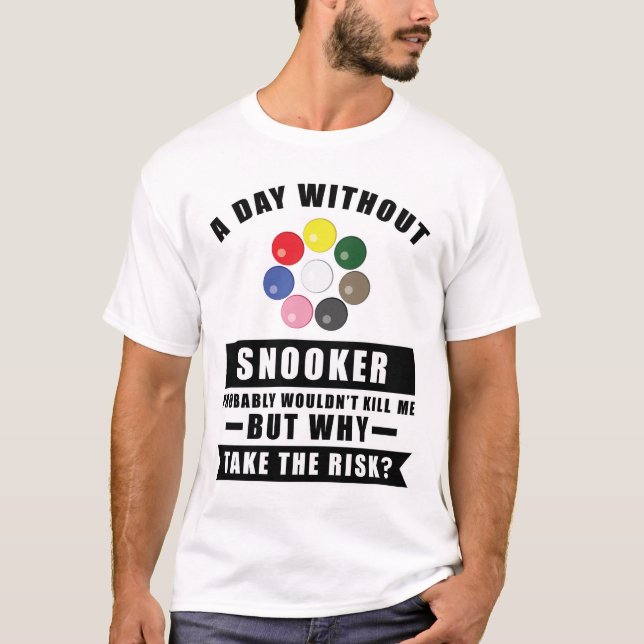 Funny Snooker Design T-Shirt (Vorderseite)