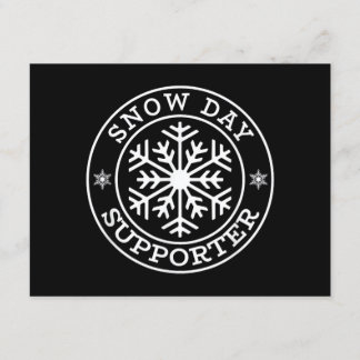 Funny Snow Day Supporter Lehrerin Schüler Winter S Begleitkarte