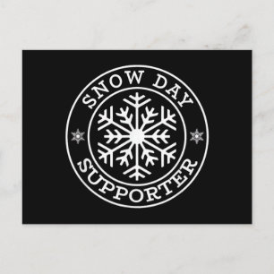 Funny Snow Day Supporter Lehrerin Schüler Winter S Feiertagspostkarte