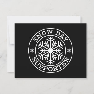 Funny Snow Day Supporter Lehrerin Schüler Winter S Postkarte