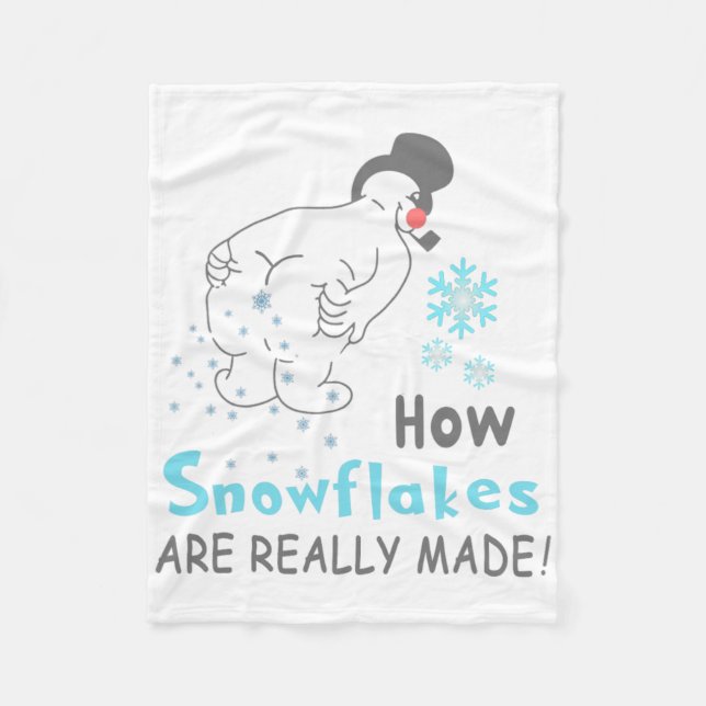Funny Snow How Snowflakes Are Really Made  Fleecedecke (Vorderseite)
