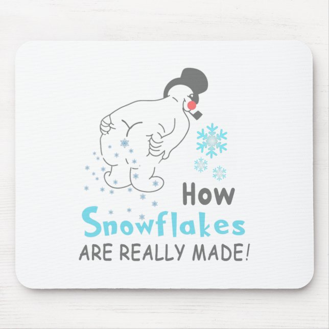 Funny Snow How Snowflakes Are Really Made  Mousepad (Vorne)
