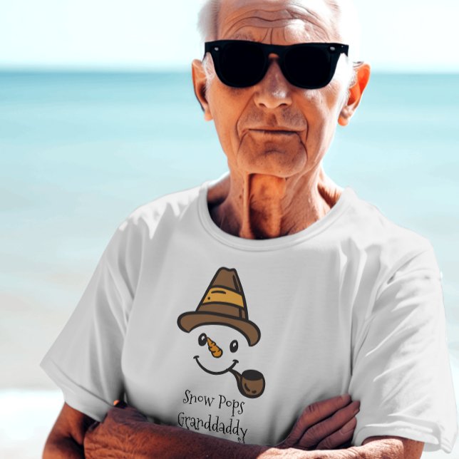 Funny Snow Pops Grand Daddy Niedlich Snowman Face T-Shirt (Von Creator hochgeladen)