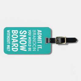 Funny Snowboard | Aquamarine Wintersportreisen Gepäckanhänger