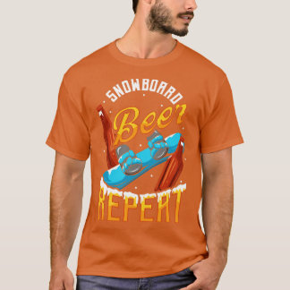 Funny Snowboard Beer Wiederholung Snowboarden T-Shirt