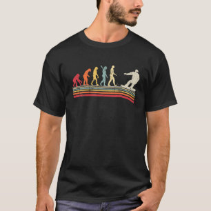 Funny Snowboarden Evolution Mann Vintag Retro T-Shirt