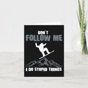Funny Snowboarden Geschenk Männer Frauen Niedlich  Karte